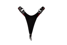 Load image into Gallery viewer, Industrial Chain Back Thong Black/Red