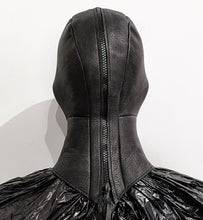 Load image into Gallery viewer, This sensory limiting hood is cut from the softest deer hide. Had made in New Zealand by Gemma Proebst.