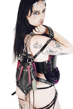 Load image into Gallery viewer, Rosebud Shoulder Bag - Black/Magenta
