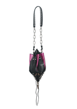 Load image into Gallery viewer, Rosebud Shoulder Bag - Black/Magenta
