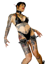 Load image into Gallery viewer, Industrial Chain Back Thong Black/Red
