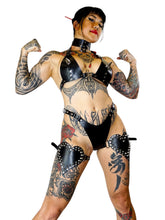 Load image into Gallery viewer, Industrial Chain Puncture Bikini Black/Red
