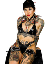 Load image into Gallery viewer, Industrial Chain Puncture Bikini Black/Red
