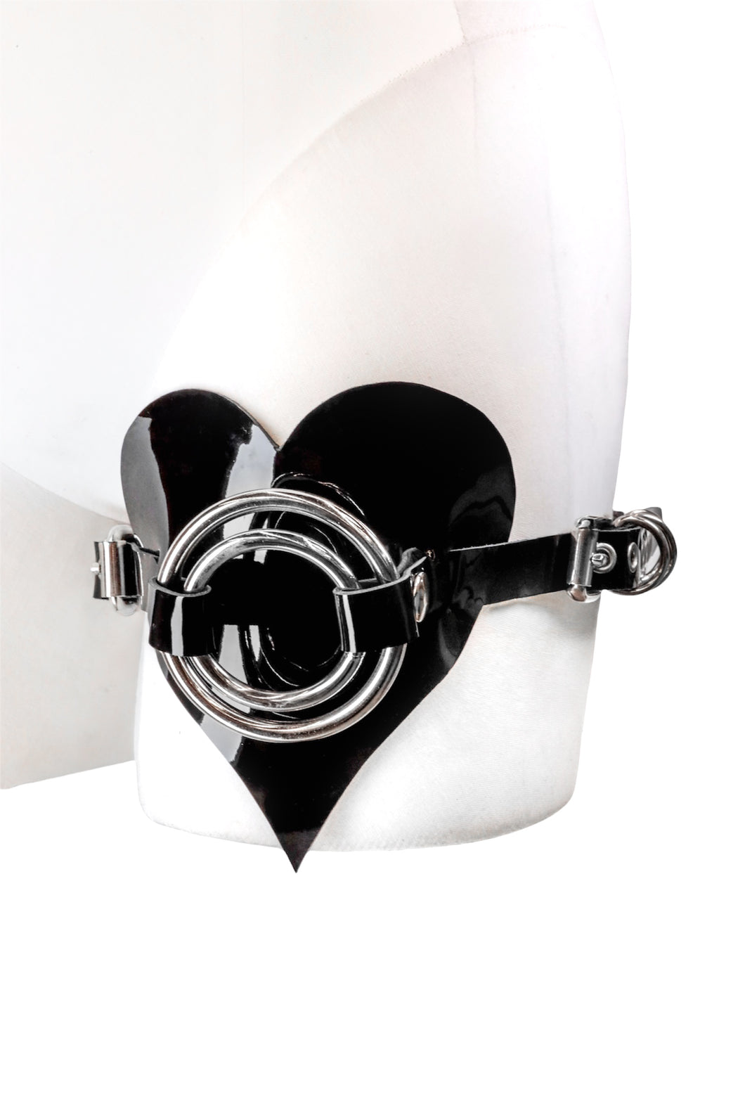 Heartthrob Thigh Rider Strap On Harness- Black Patent