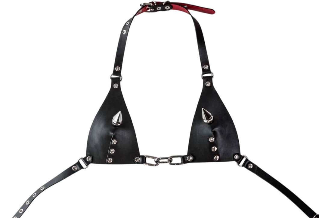 Industrial Chain Puncture Bikini Black/Red