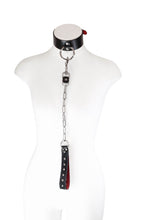 Load image into Gallery viewer, Mid weight Industrial Chain Leash Red/ Black
